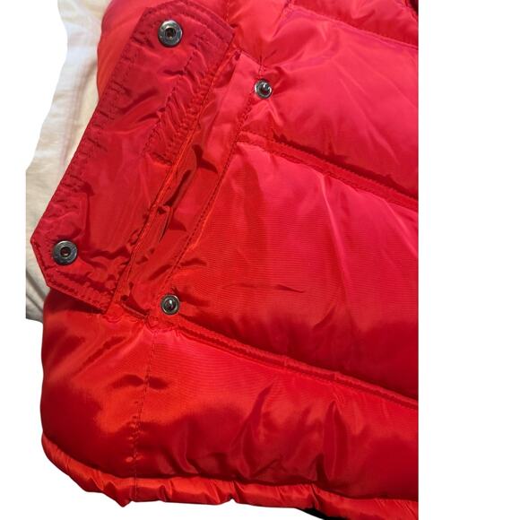 Canada Weather Gear Puffer Vest L Women Red Faux Fur Hood Gorpcore Outdoor - Picture 5 of 9